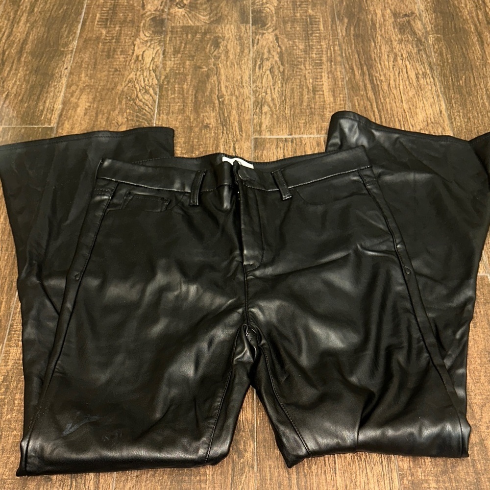 Jordache Black Faux Leather Trousers